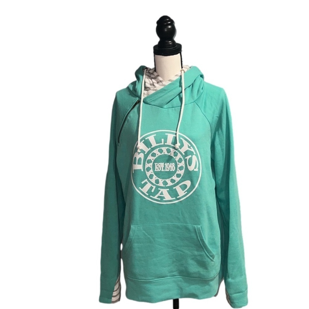 Enza- Teal hooded sweatshirt